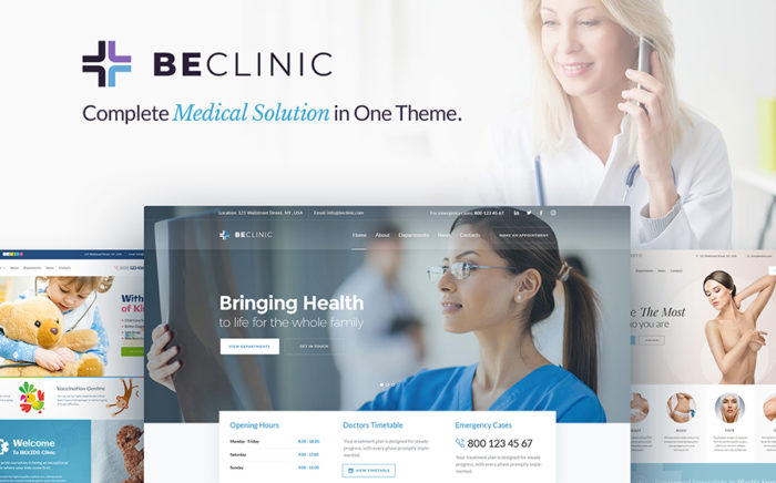 BeClinic - uniwersalny motyw WordPress dla stron medycznych