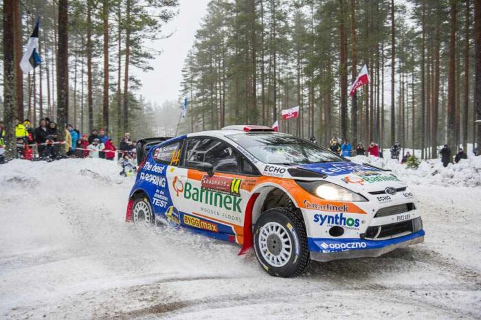 Michał Sołowow jadący Fordem Fiestą RS WRC